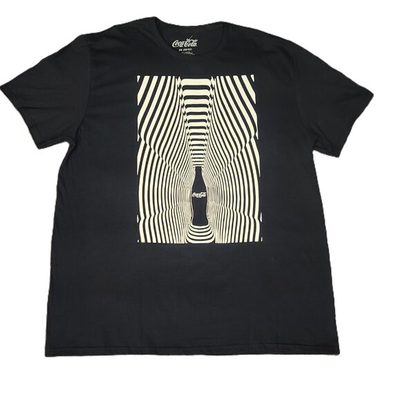 COCA-COLA Men's Black Short Sleeve 100% Cotton Tee Size 2X (50-52) - Picture 5 of 10